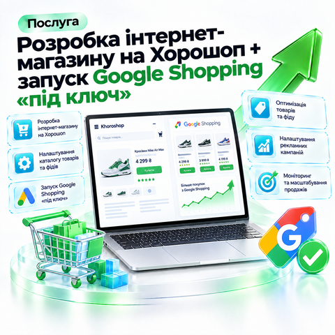 Розробка інтернет-магазину на Хорошоп + запуск Google Shopping &laquo;під ключ&raquo; NK-HRS-GSHOP фото